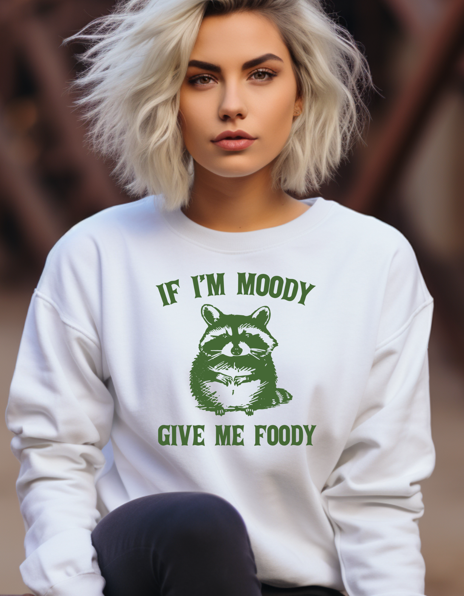 Moody Raccoon Unisex Sweatshirt