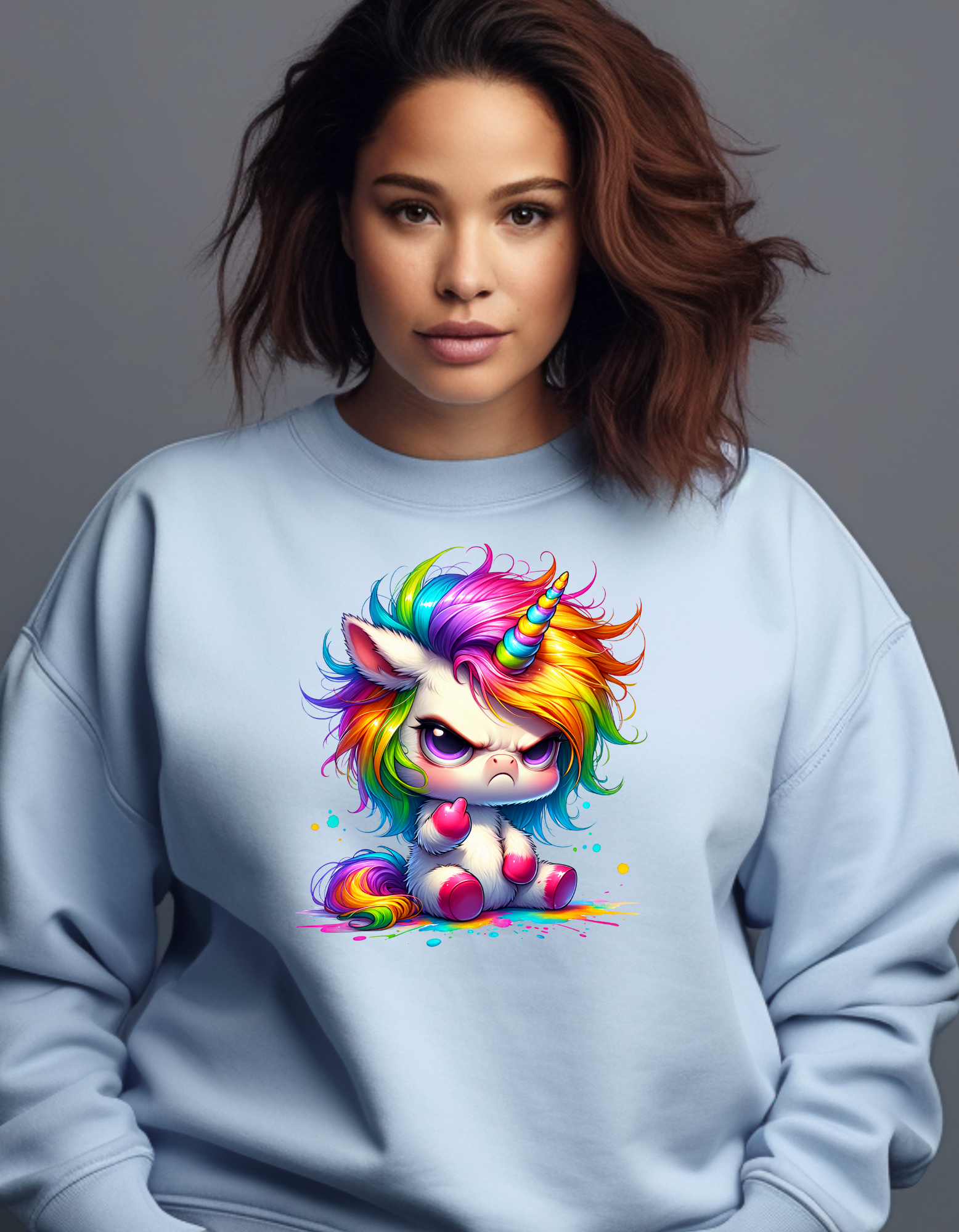 Angry Unicorn Unisex Sweatshirt