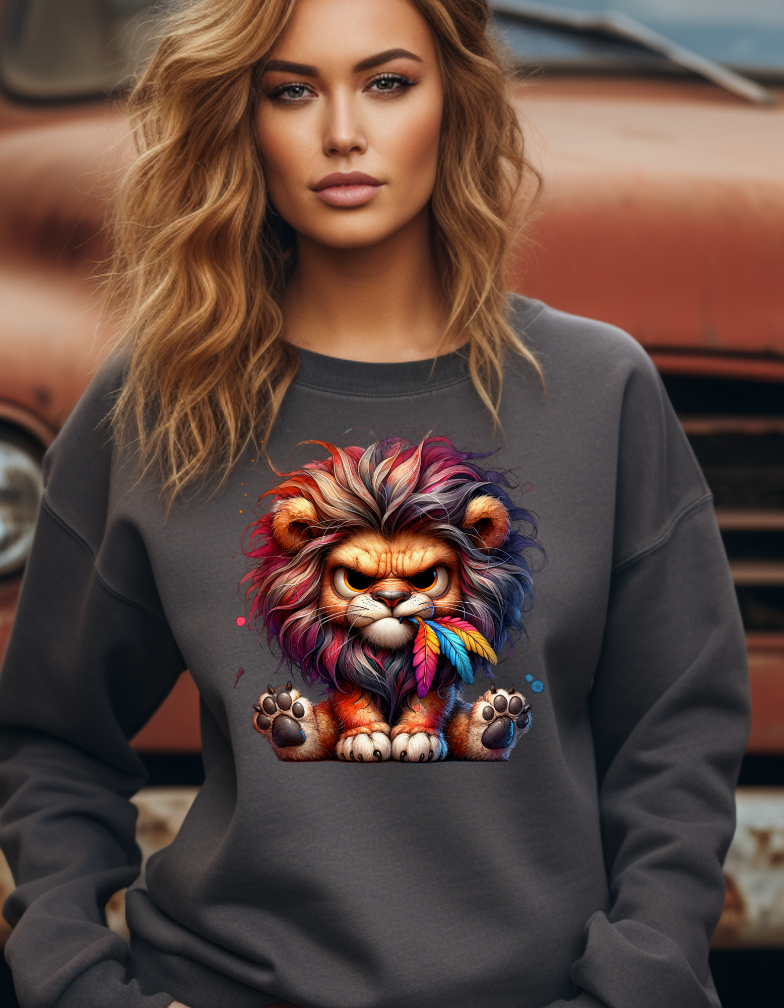 Angry Lion Unisex Sweatshirt