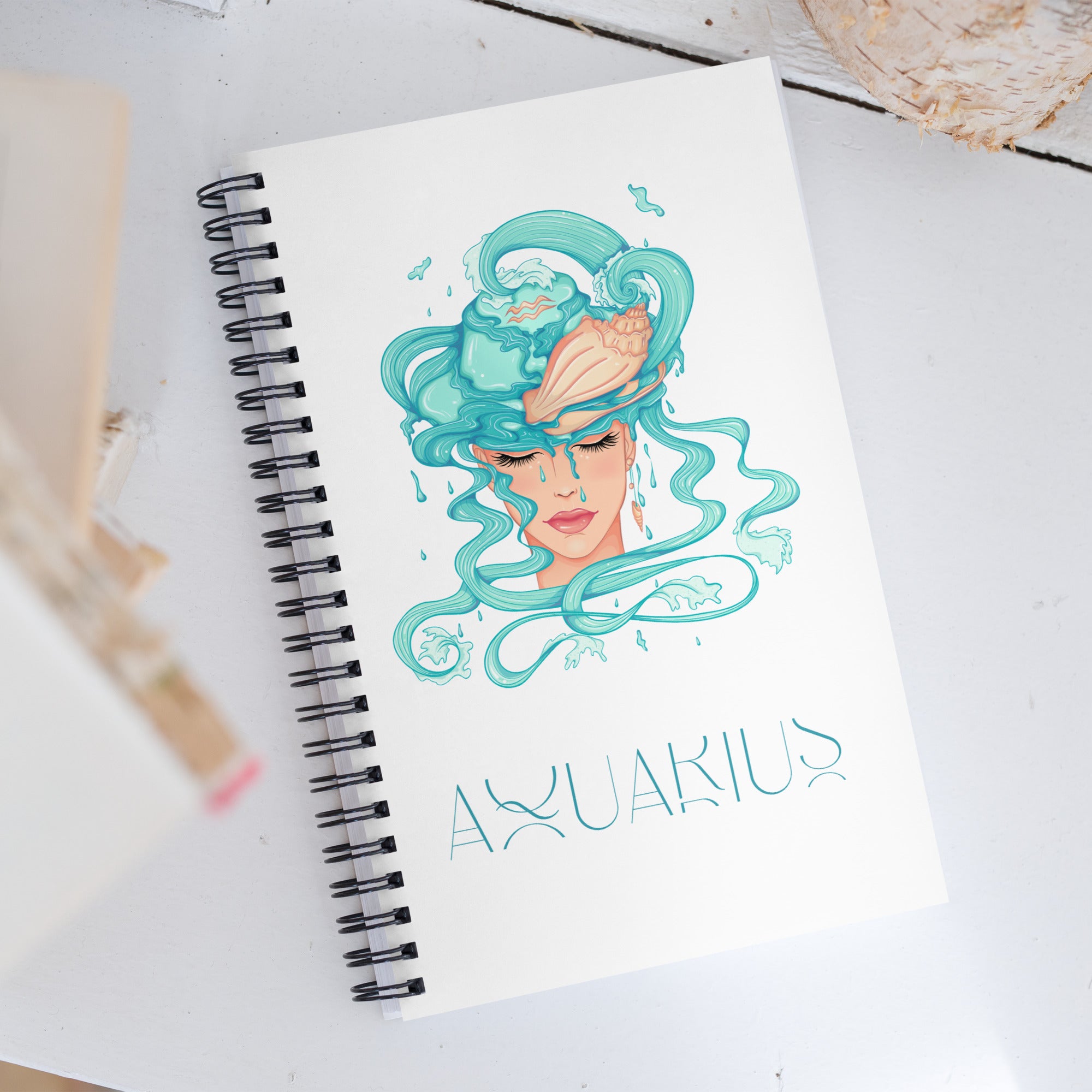 Aquarius Spiral Notebook