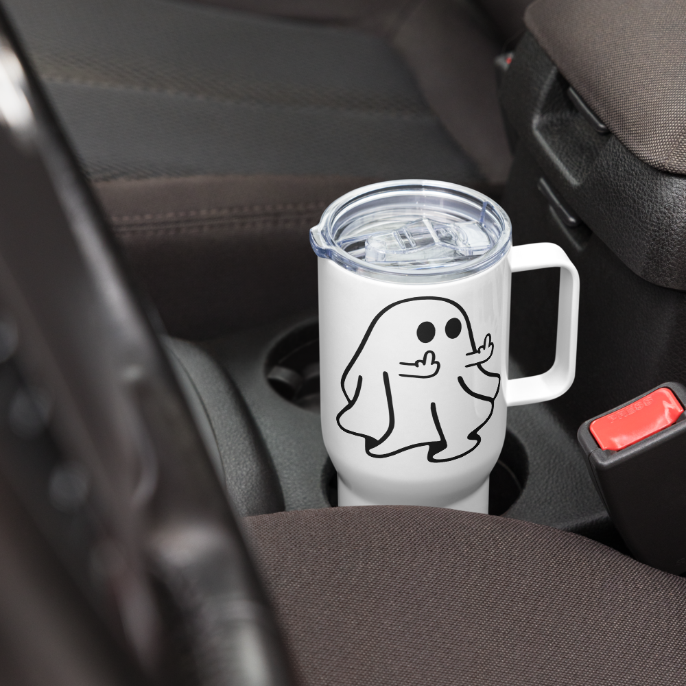 Attitude Ghost Travel Mug with Handle