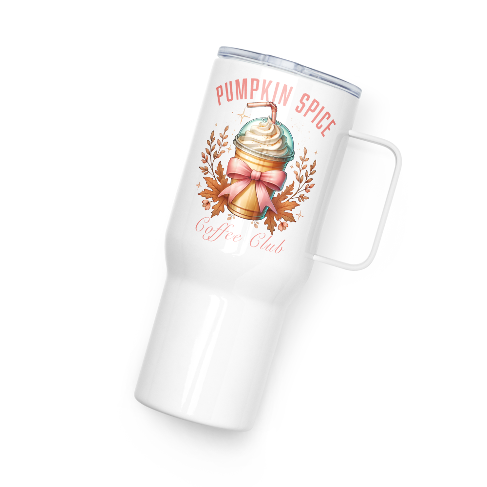 Pumpkin Spice Travel Mug with Handle