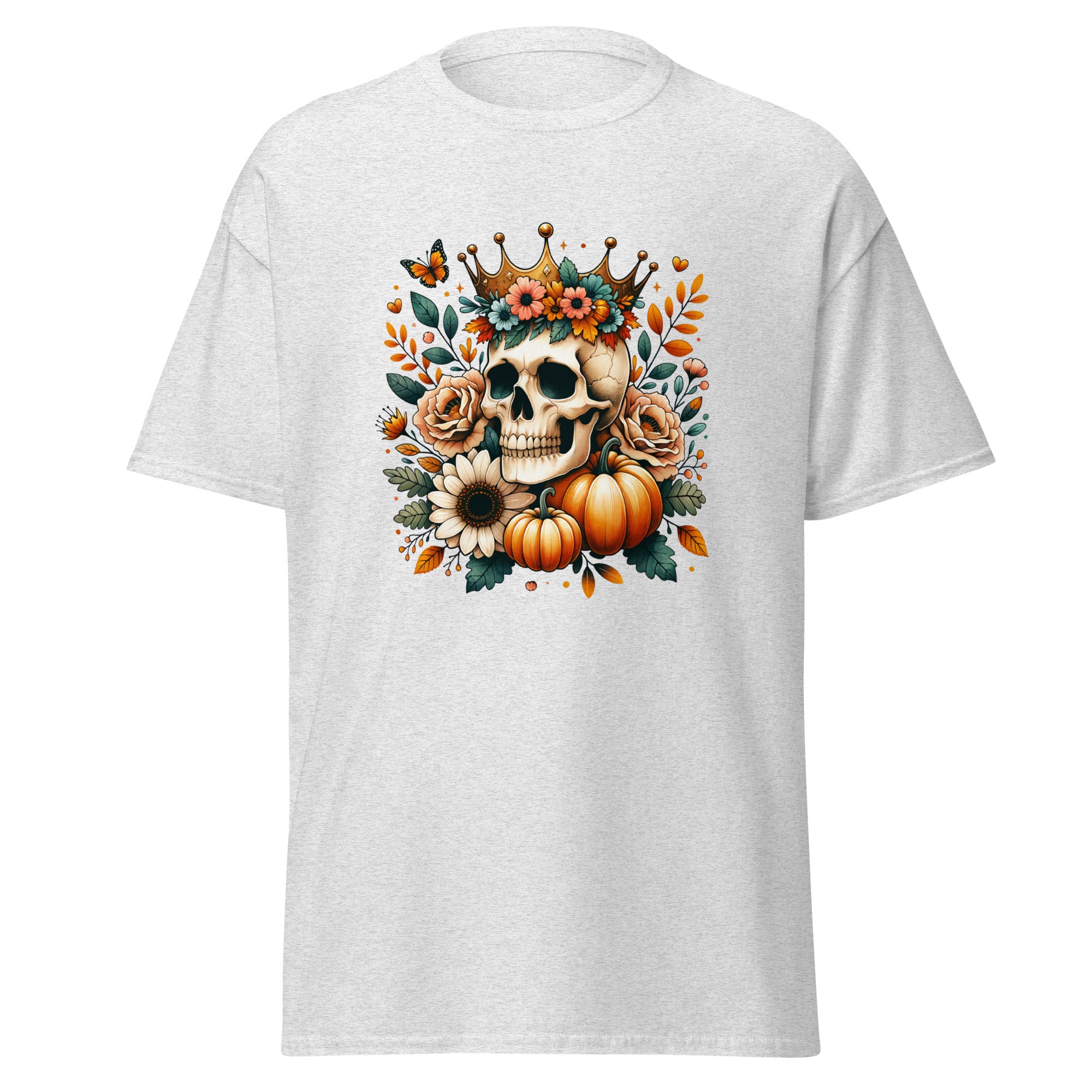 Fall Flower Skull Unisex Tee