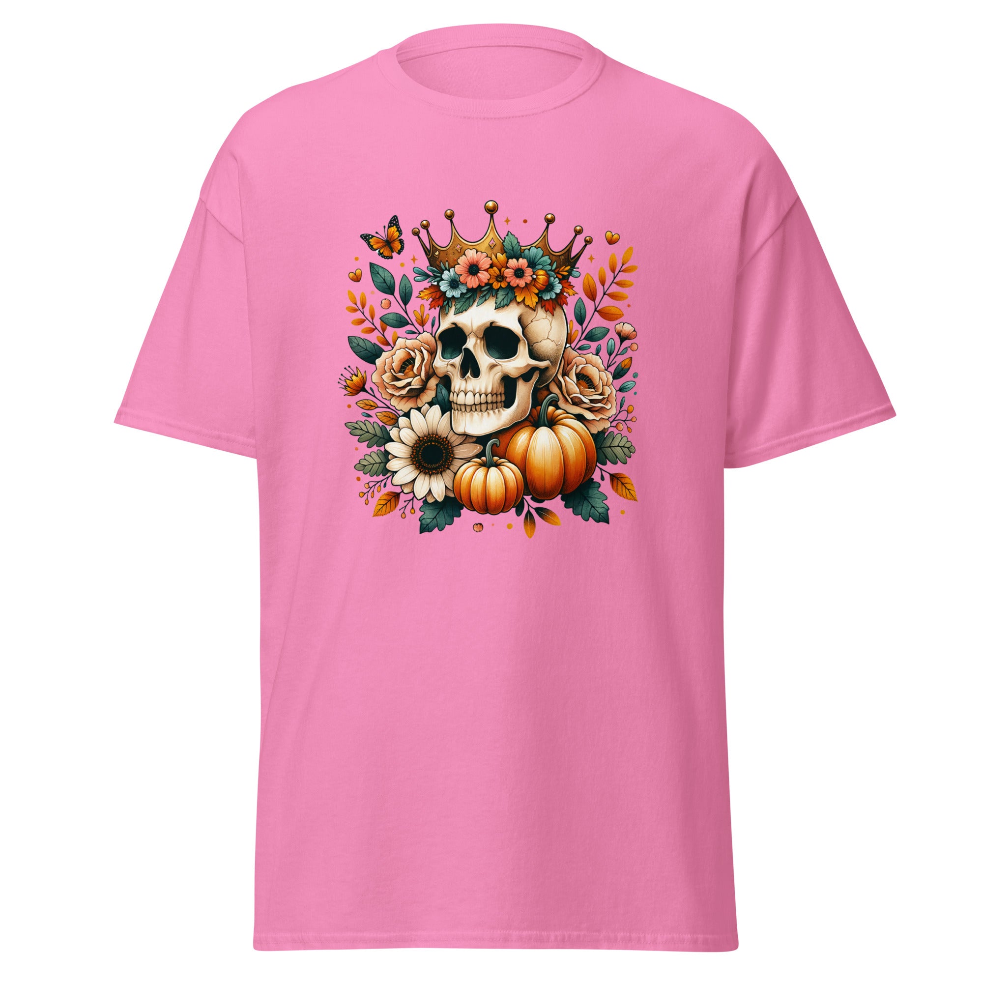 Fall Flower Skull Unisex Tee