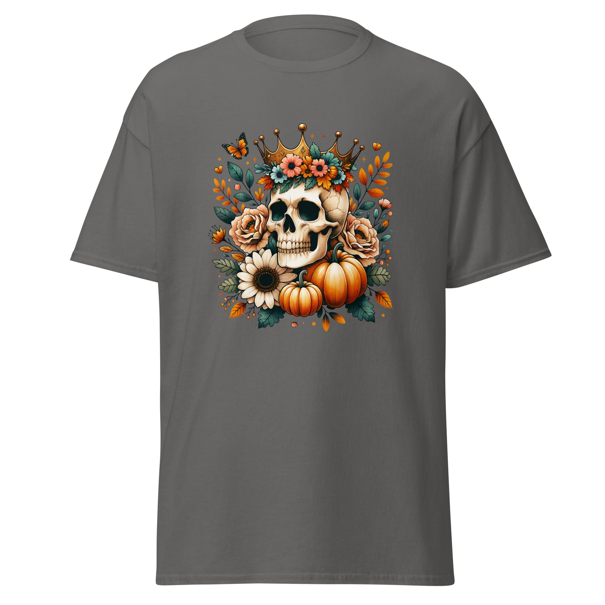 Fall Flower Skull Unisex Tee