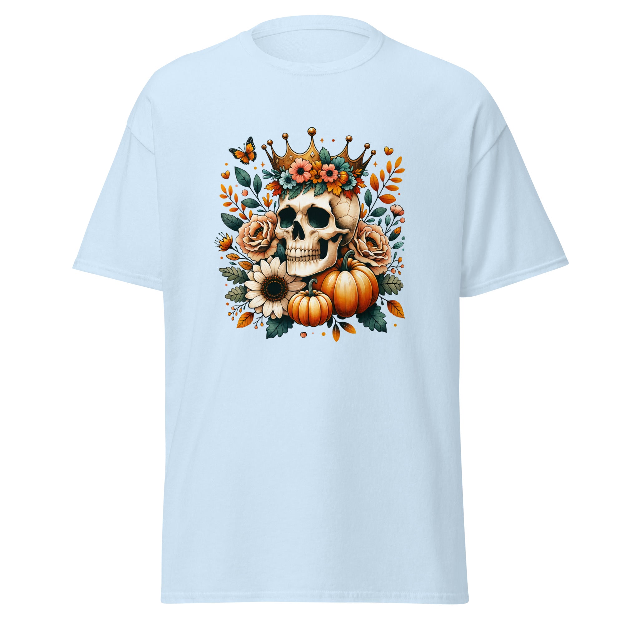 Fall Flower Skull Unisex Tee