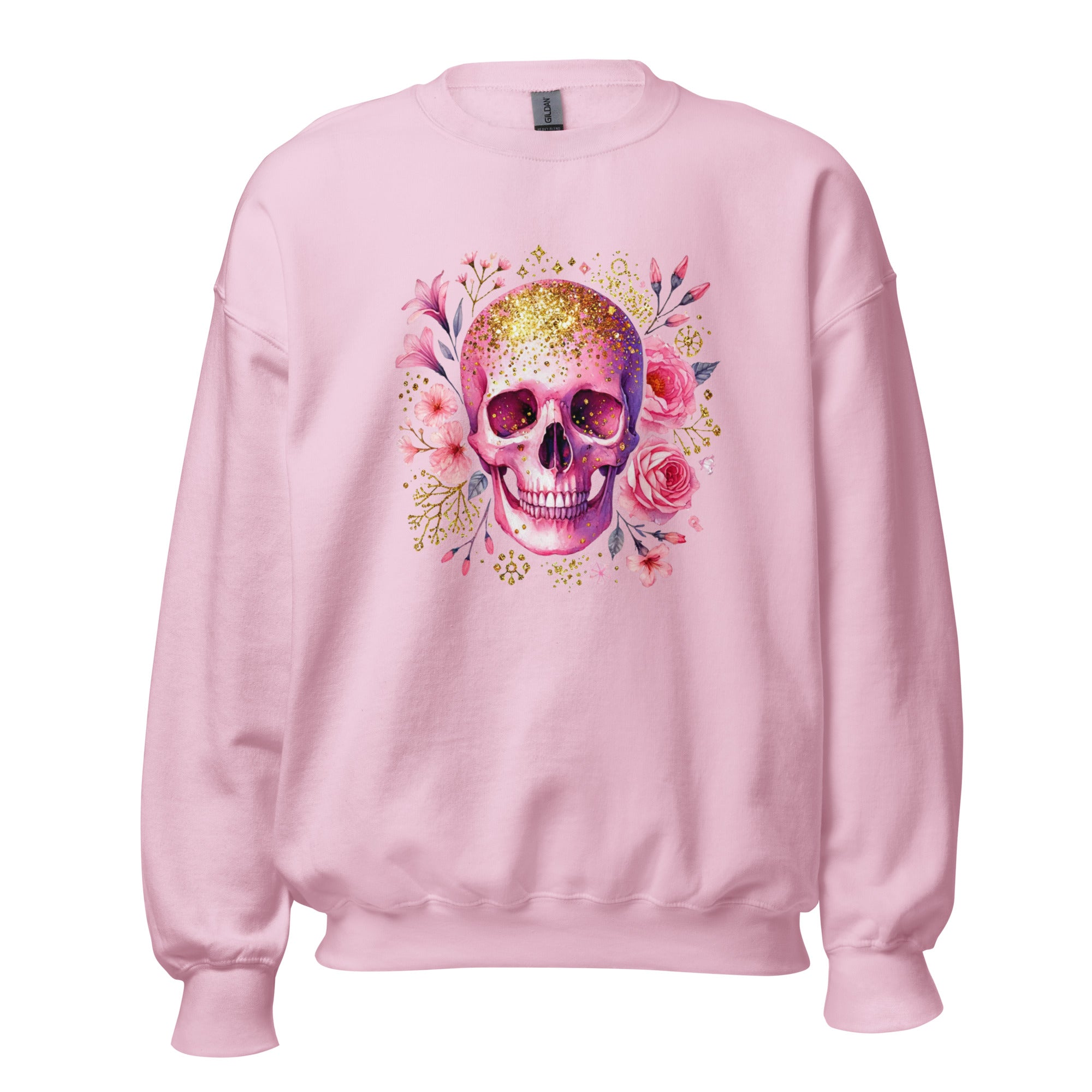 Pink Flower Skull Unisex Sweatshirt