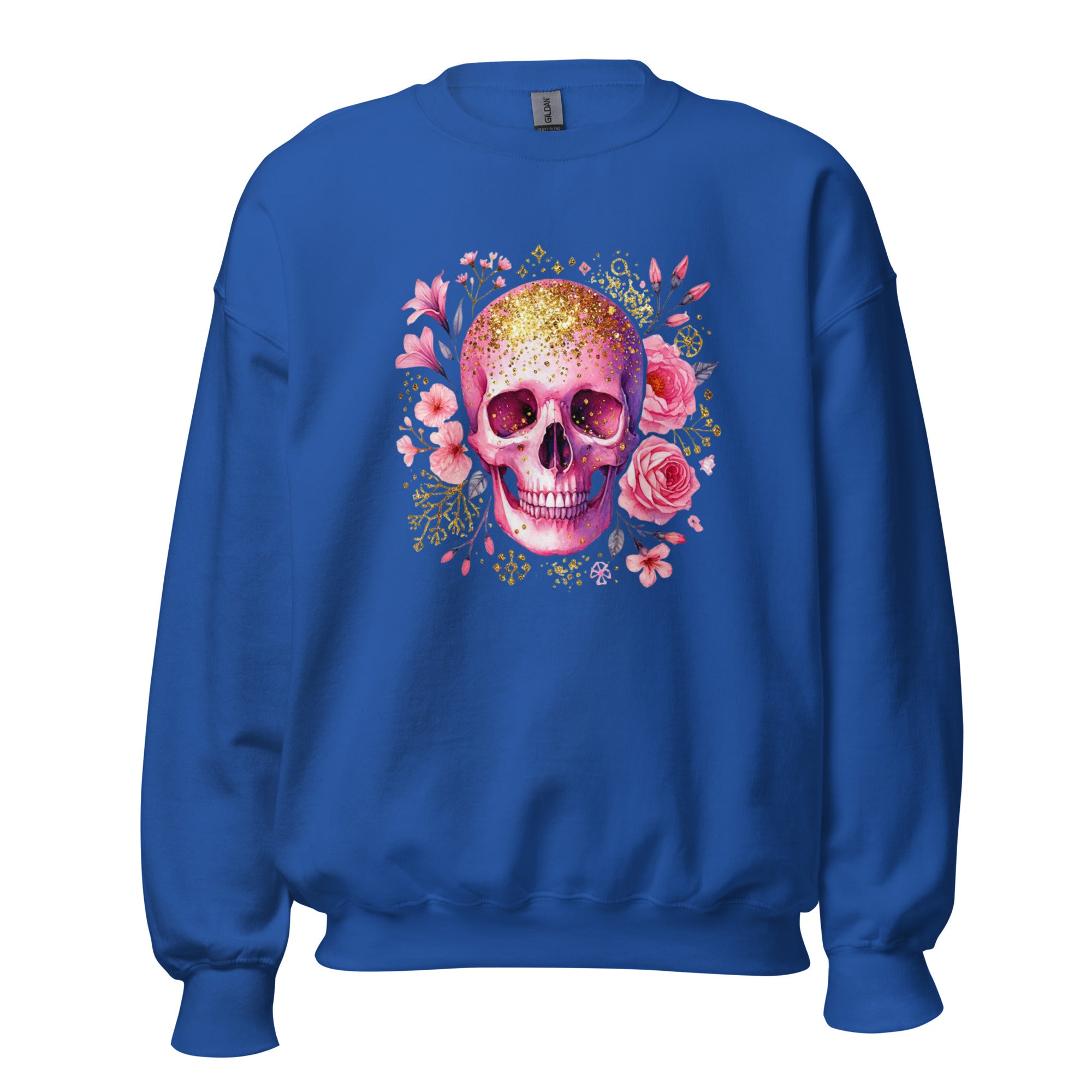 Pink Flower Skull Unisex Sweatshirt