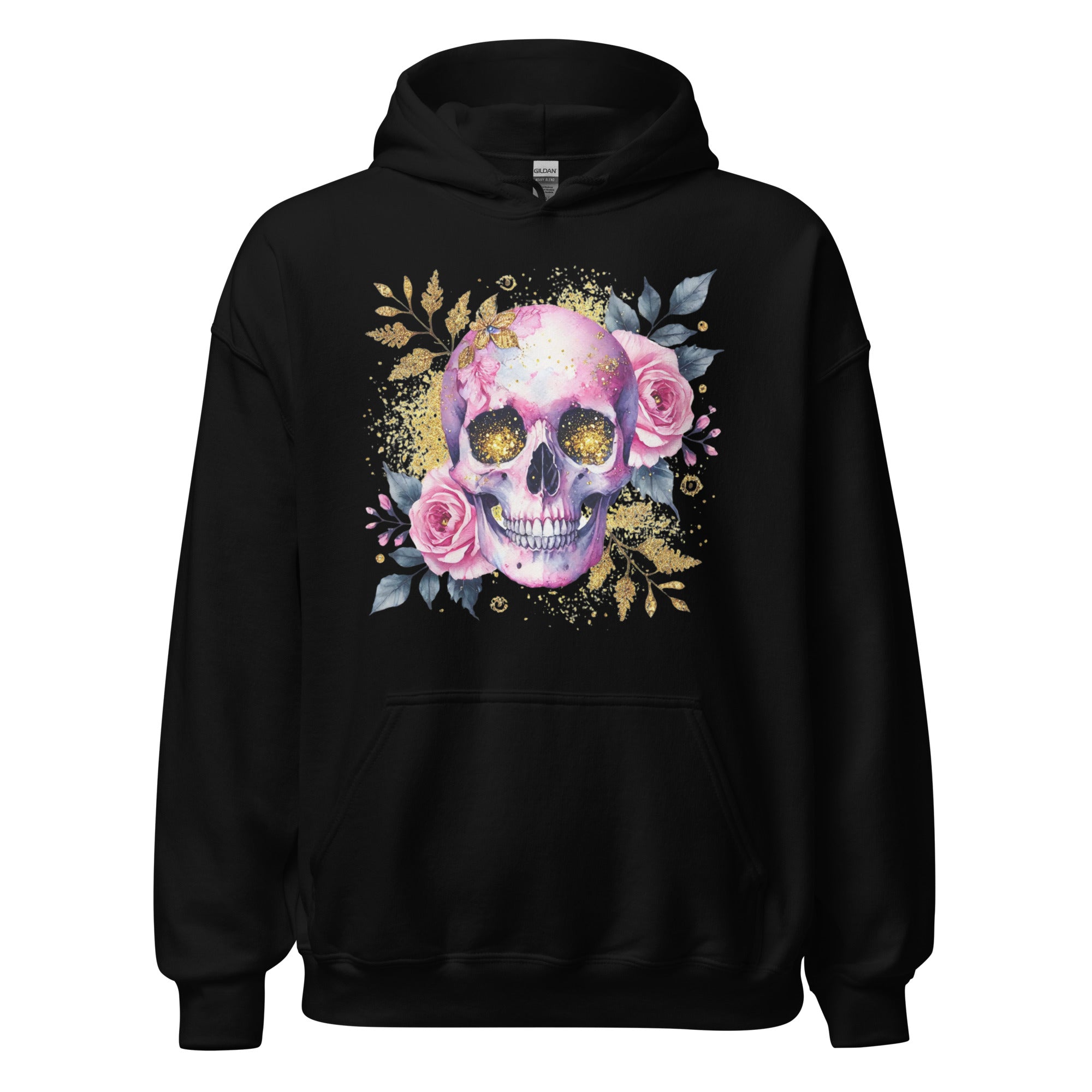 Purple Flower Skull Unisex Hoodie