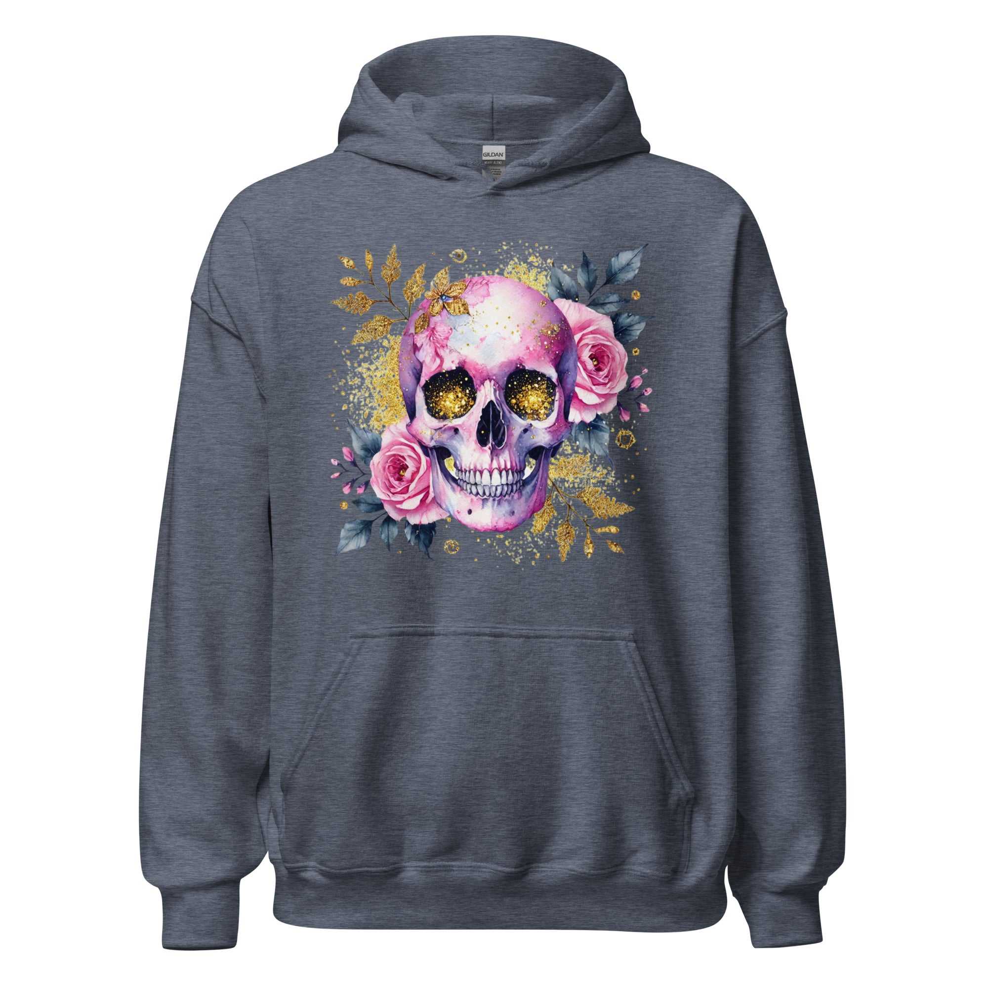 Purple Flower Skull Unisex Hoodie