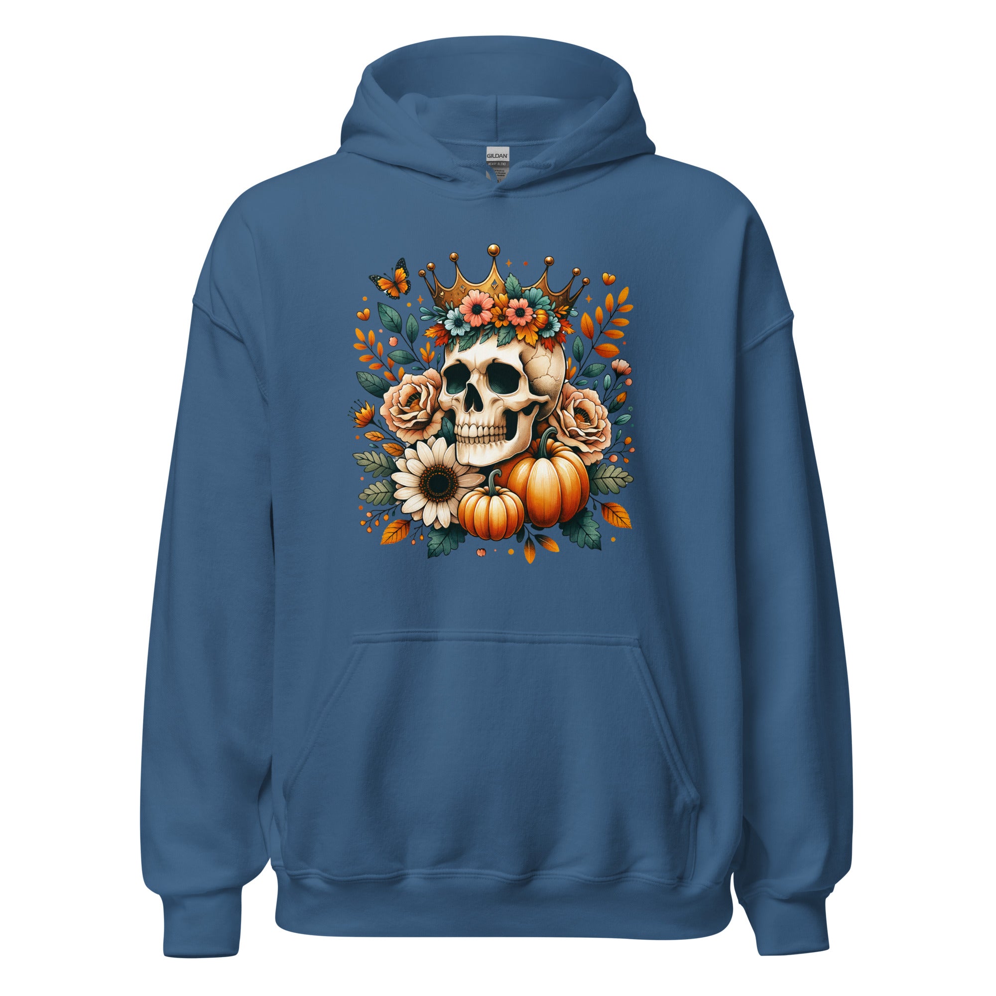 Fall Flower Skull Unisex Hoodie