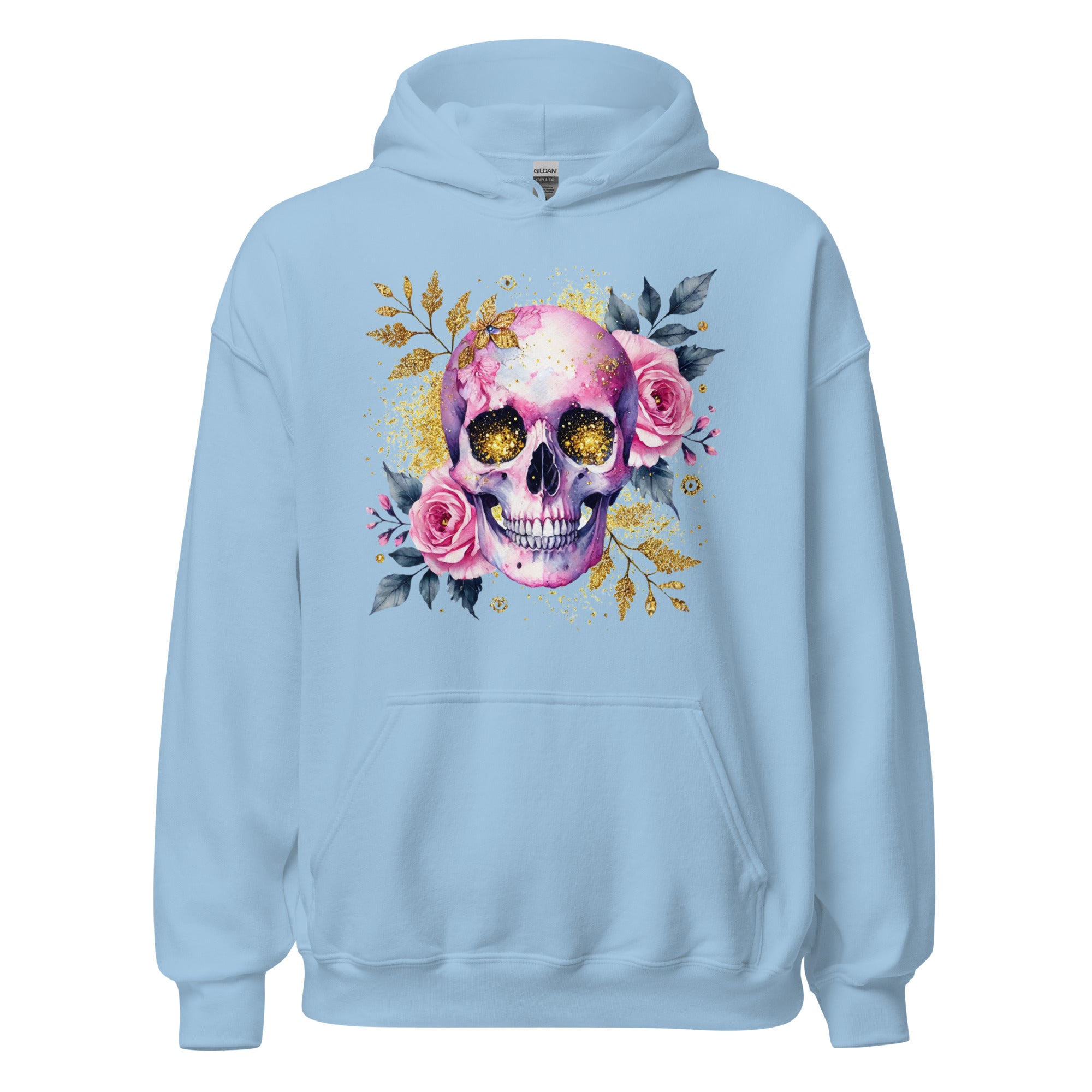 Purple Flower Skull Unisex Hoodie