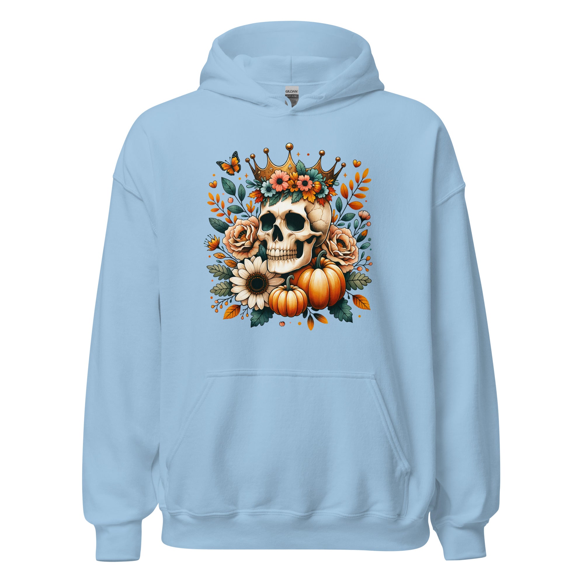 Fall Flower Skull Unisex Hoodie