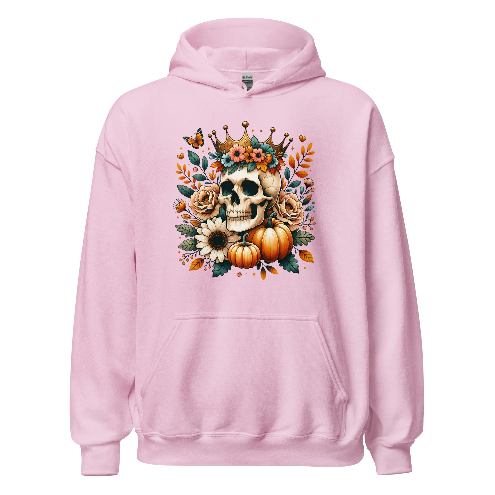 Fall Flower Skull Unisex Hoodie