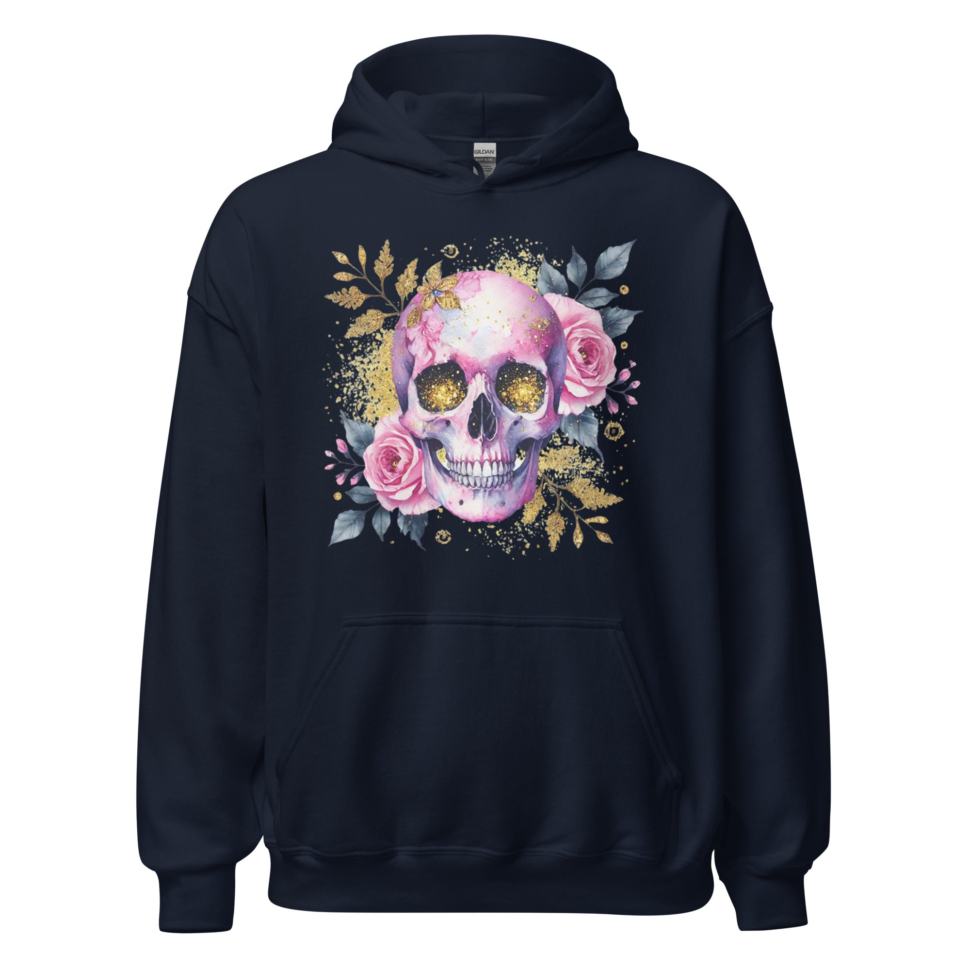 Purple Flower Skull Unisex Hoodie