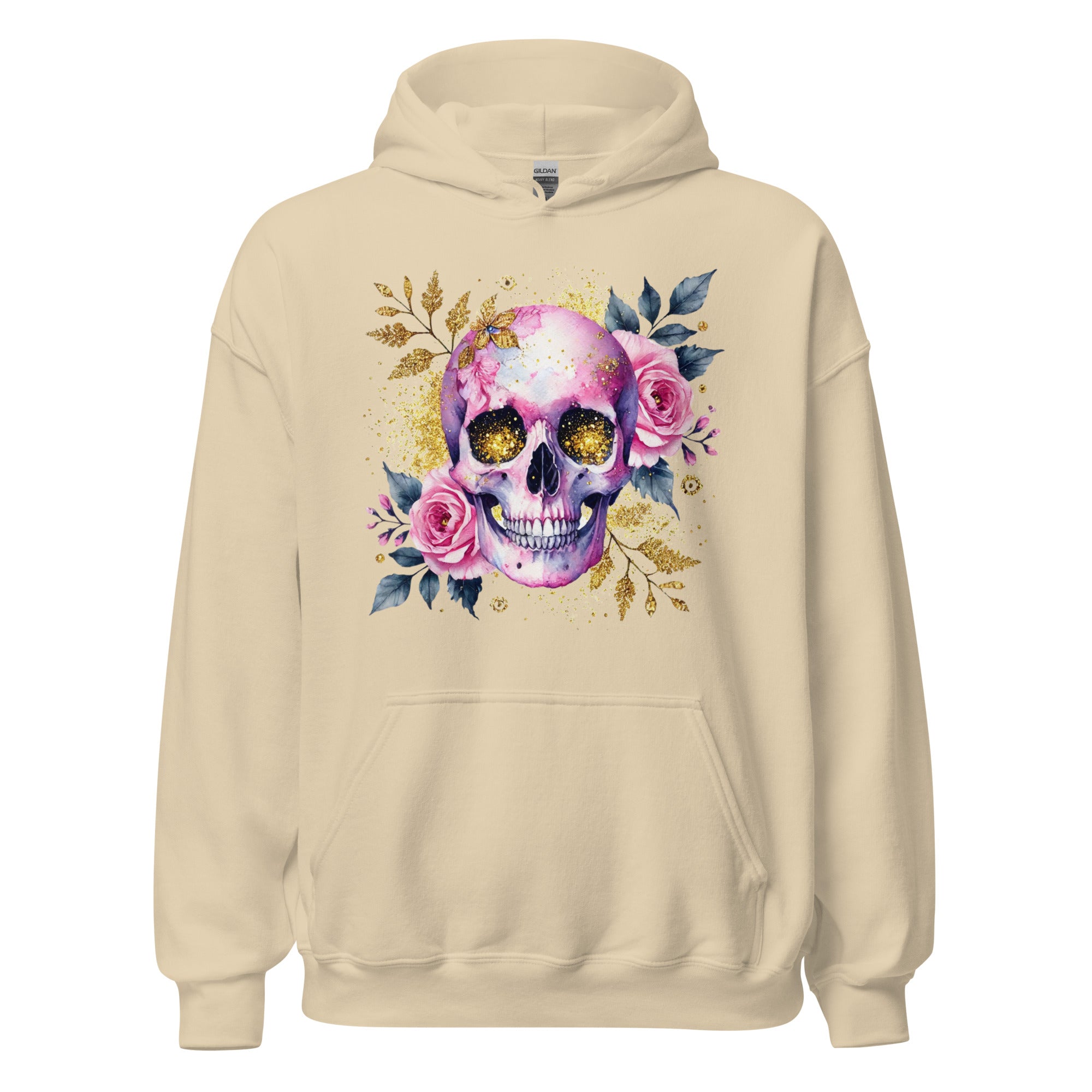 Purple Flower Skull Unisex Hoodie