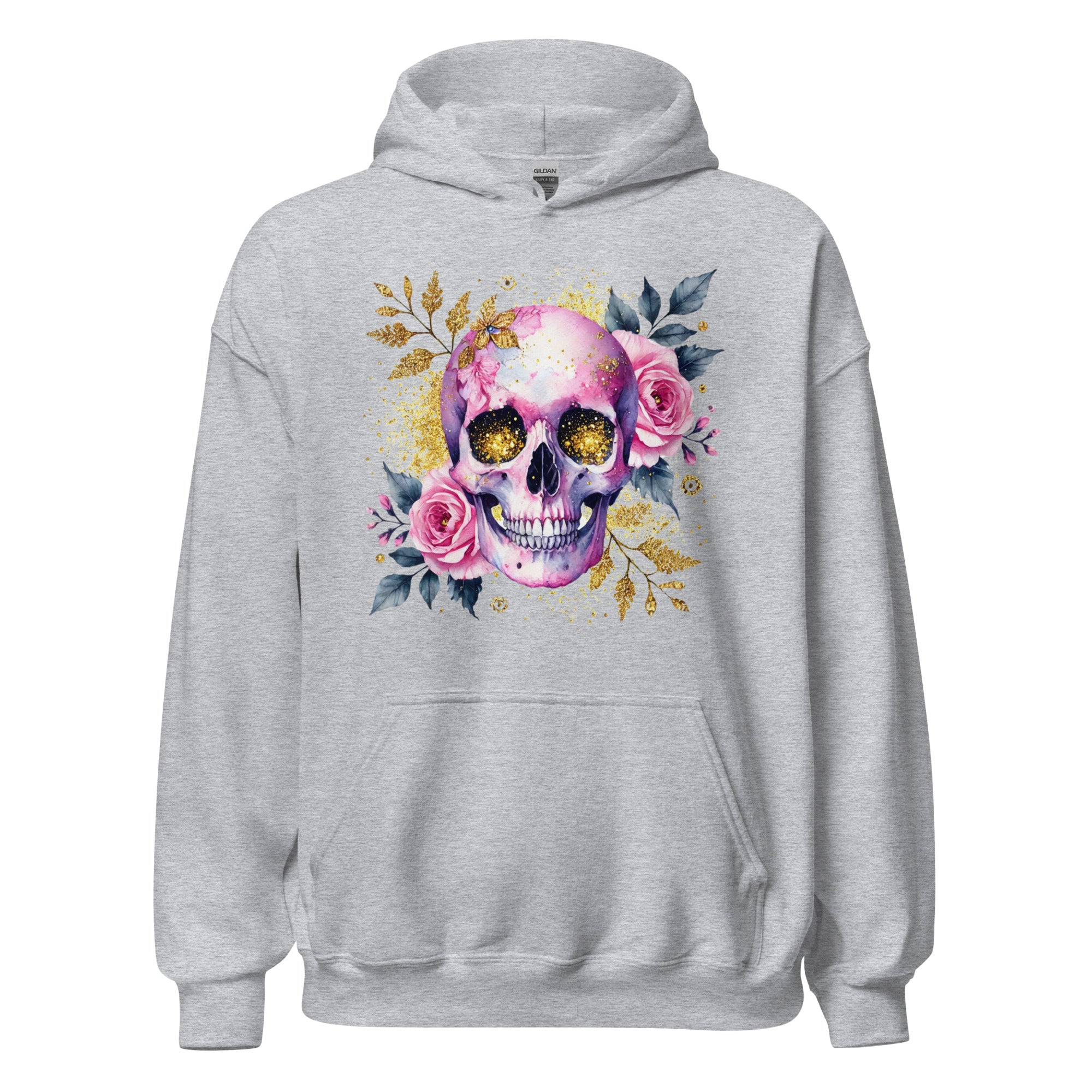 Purple Flower Skull Unisex Hoodie