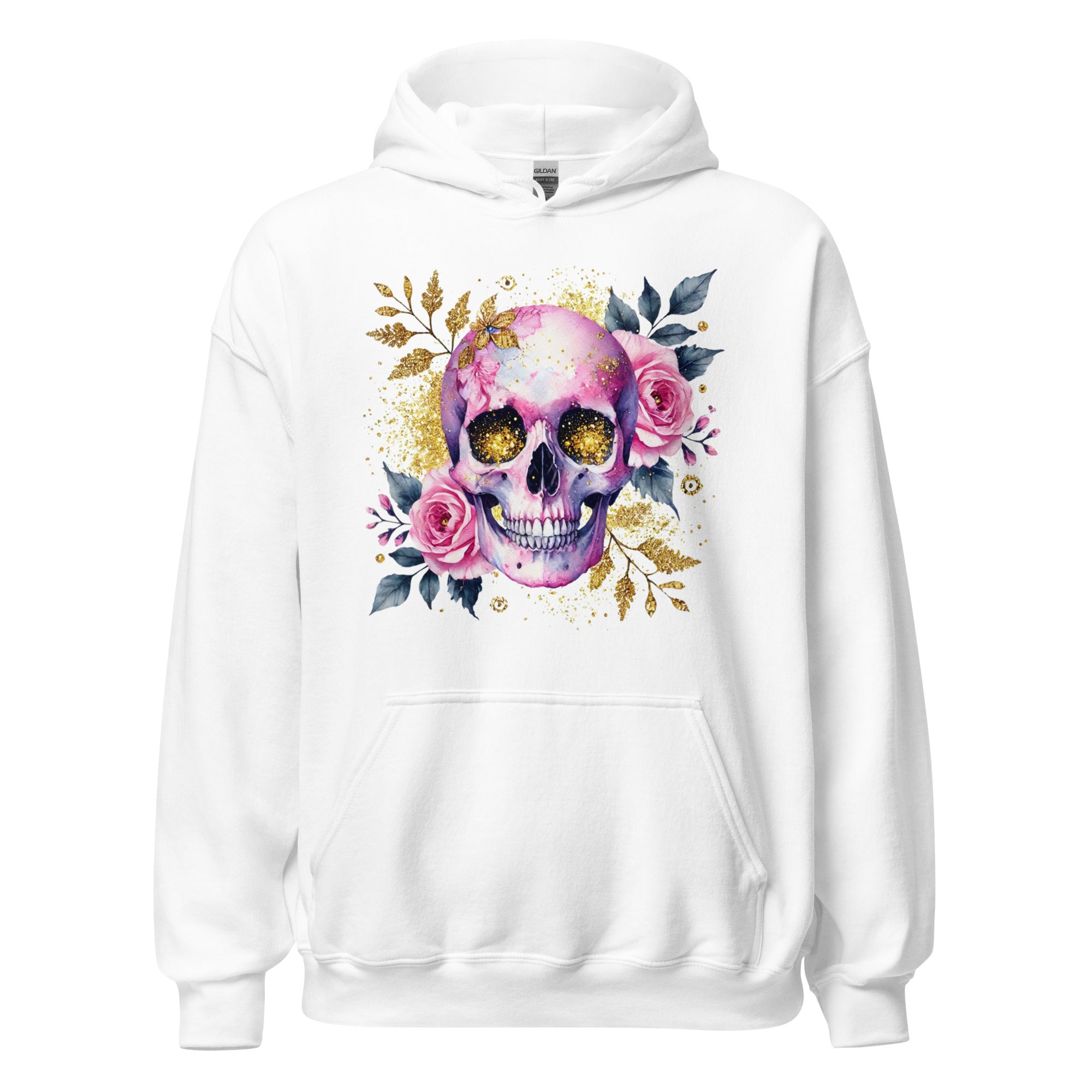 Purple Flower Skull Unisex Hoodie